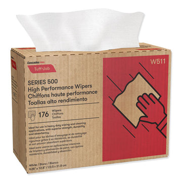 Cascades PRO Tuff-job S500 High Performance Wipers, 9.25 X 12.5, White, 176-box, 10 Box-carton freeshipping - TVN Wholesale